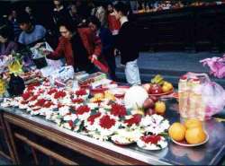 the offerings to the gods  at main hall