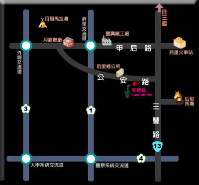 The map of Chang Lien-cheng Saxophone Museum