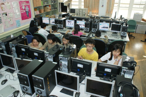 The well equipped computer classroom